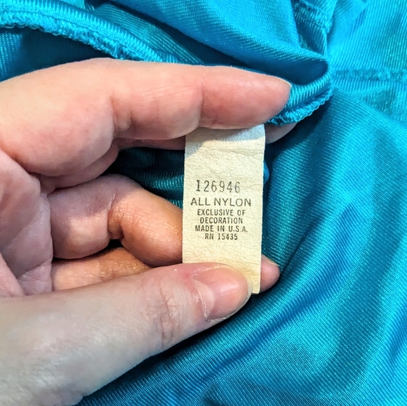 🌟Last Chance😁Vintage Teal Long Nightgown - Picture 2 of 11